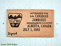 Click to enlarge CJ'81 Leather Card